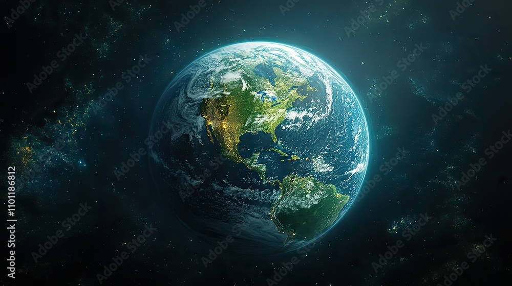 Poster big data and digital earth rendering