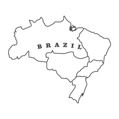  Brazil map vector illustration symbol design