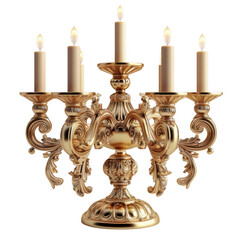Elegant gold candelabra centerpiece for events home decor and celebrations indoor setting close-up view timeless sophistication
