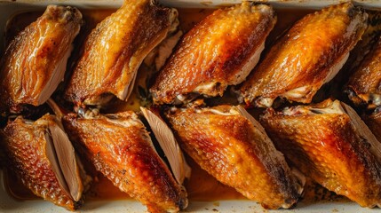 close-up chicken wings