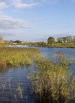 River Shannon in Carrick-On-Shannon on a hot summers day
