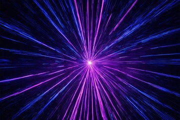 a close up of a purple and blue star burst with a black background