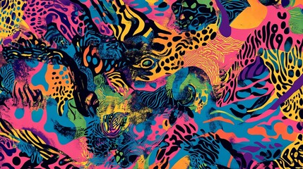 Fototapeta premium Abstract Y2K Holographic Wallpaper Design