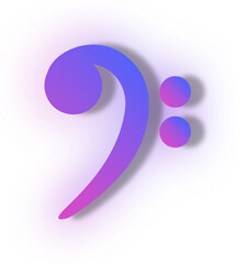 Musical Notes Gradient Neon