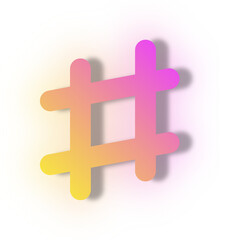 Obraz premium Musical Notes Gradient Neon