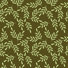 seamless vector yellow flower pattern on black