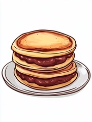 Mouthwatering Dorayaki Pancakes with Red Bean Filling in