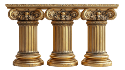 antique column isolated on white background