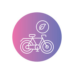 Fototapeta premium Eco-Friendly Transportation vector icon stock illustration