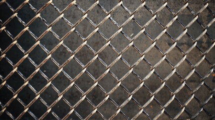 Fototapeta premium Metal grill grate close-up