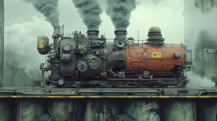 Post-Apocalyptic Steam Train: A Rusty Relic of a Bygone Era