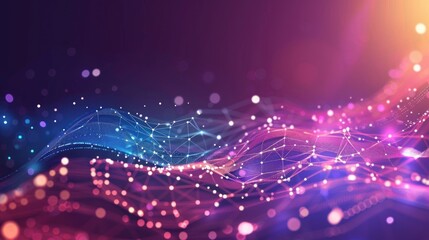 Obraz premium Abstract Digital Landscape with Vibrant Colors