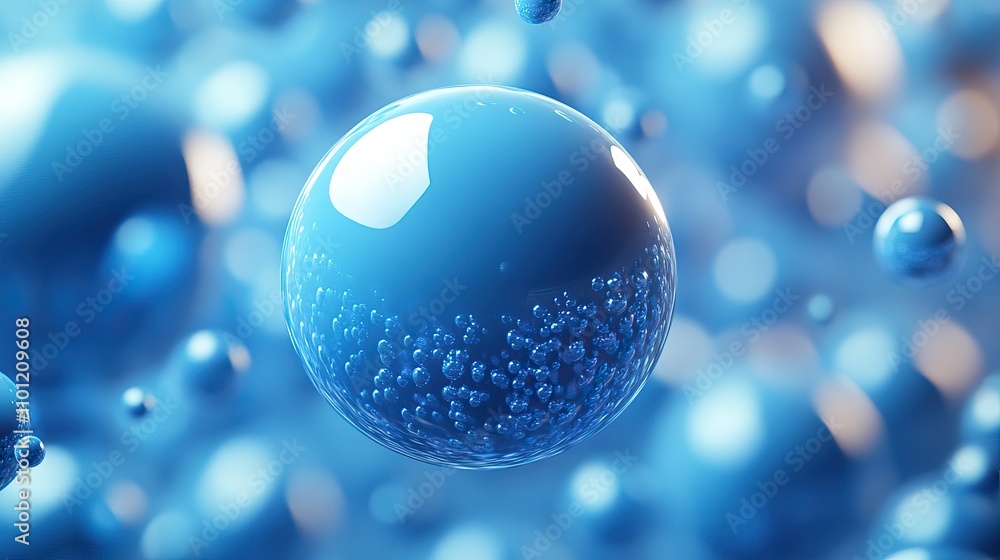 Poster decompose of the blue color sphere rendering