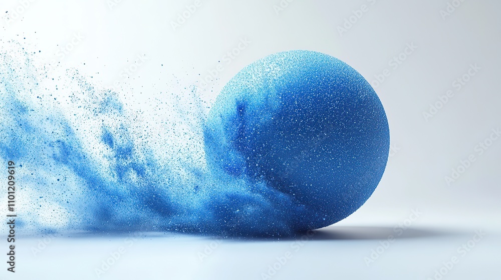 Aufkleber decompose of the blue color sphere rendering