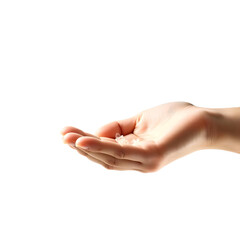 hands of the person with white background
