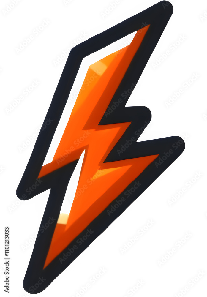Poster thunder and lightning weather icon pictogram. generative ai