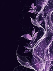 Flowers on Purple Background