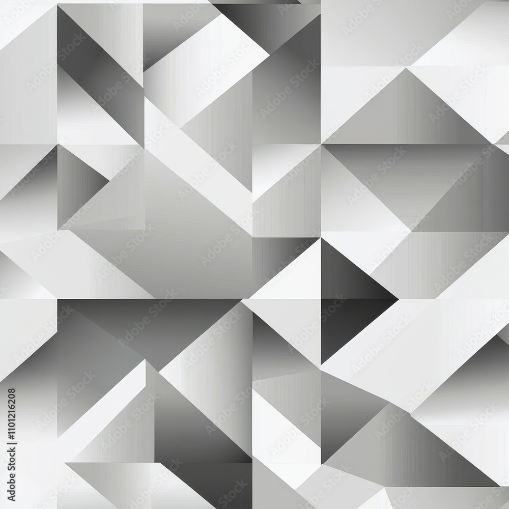 Aufkleber abstract geometric pattern in shades of gray, creating a modern and sophisticated visual impact.