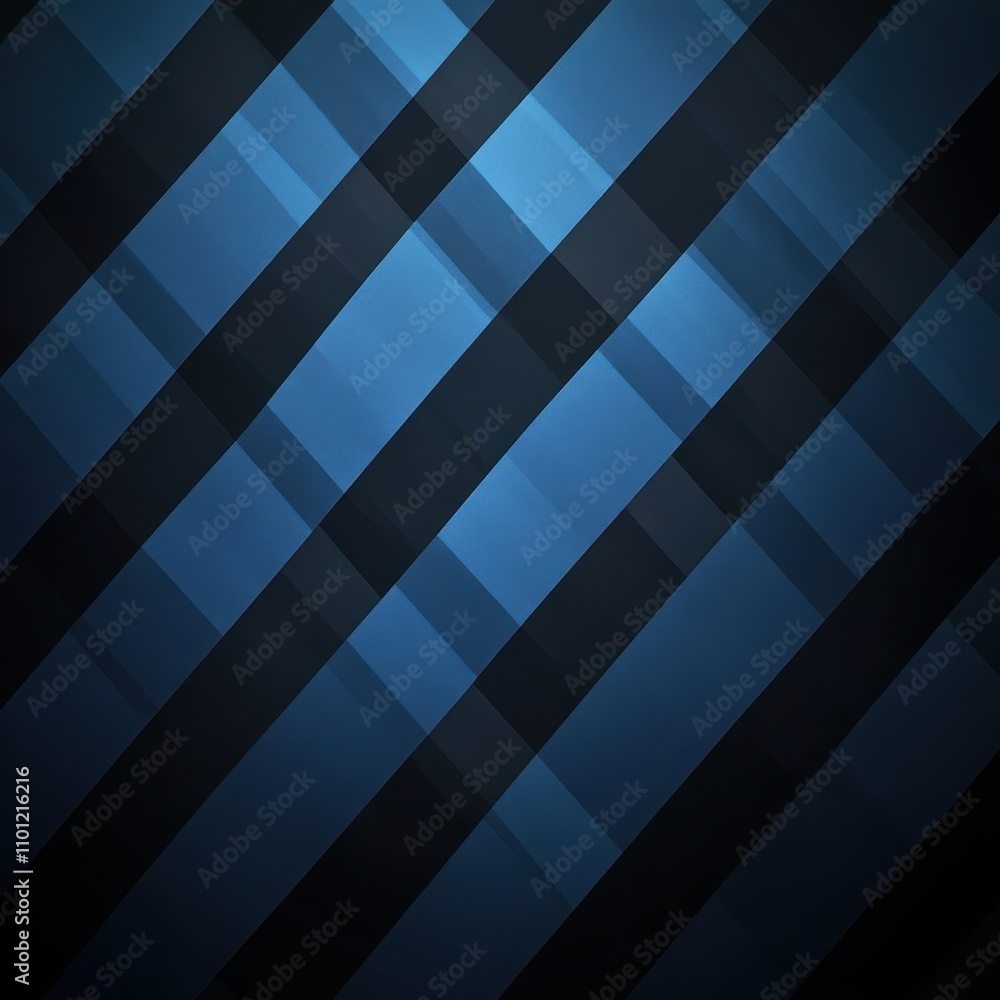 Poster A striking abstract design featuring diagonal blue stripes on a dark background, creating a modern and dynamic visual effect.