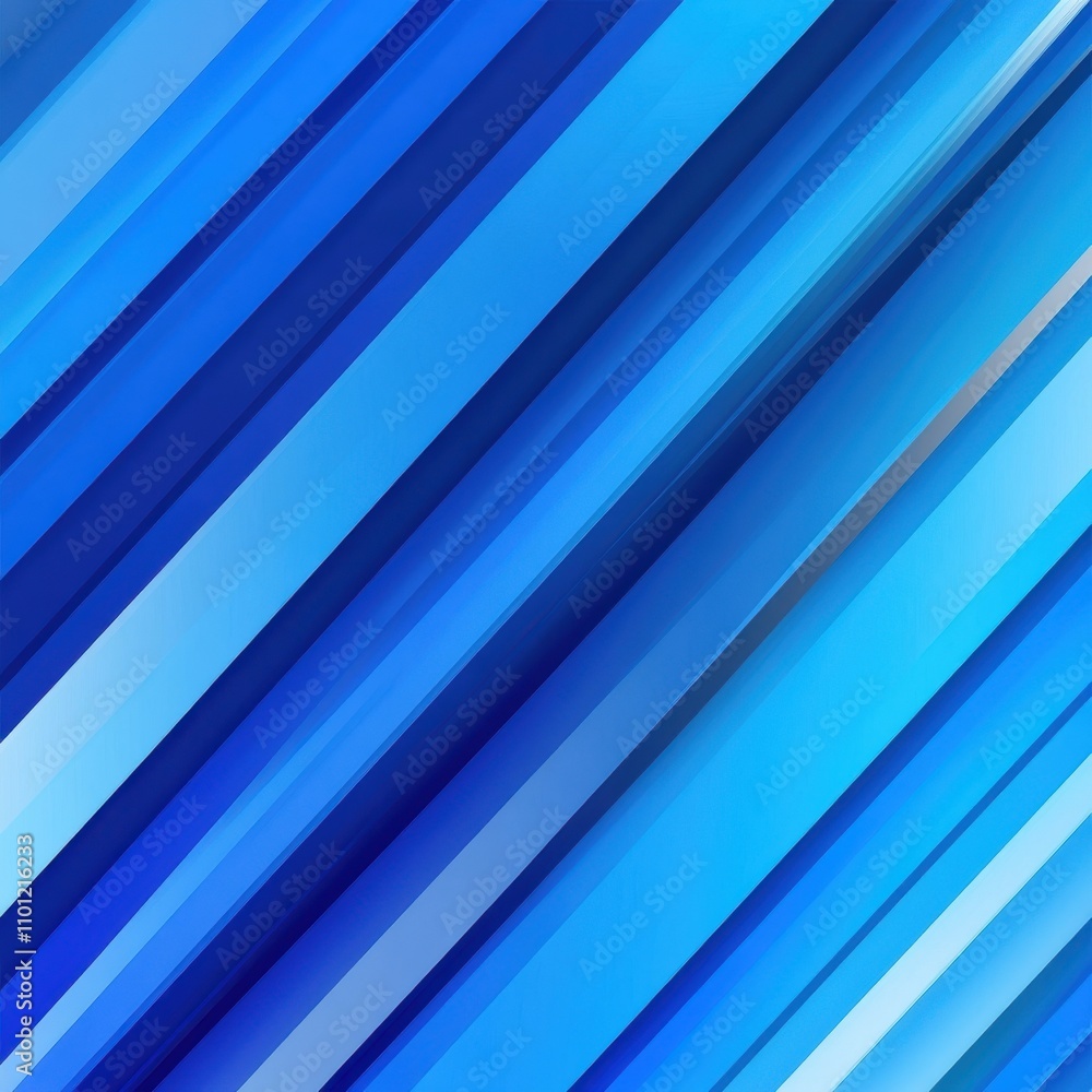 Poster a dynamic abstract background featuring diagonal blue stripes of varying shades, creating a sense of