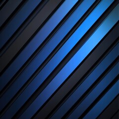 Obraz premium A modern abstract design featuring diagonal blue and black stripes, creating a dynamic and sleek appearance.