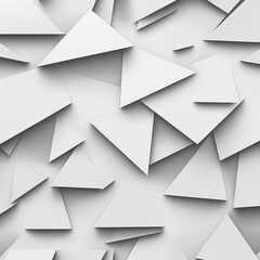 Obraz premium An abstract composition of overlapping white triangles creating a textured background.