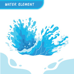 Water Element flat illustrations vector