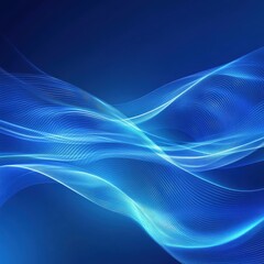 Fototapeta premium Abstract blue wave background with smooth flowing lines and vibrant tones, evoking a sense of tranquility and fluidity.