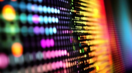 Obraz premium Vibrant Rhythm: An Electrifying Display of Colorful Digital Patterns