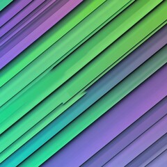 Obraz premium A vibrant, abstract composition featuring diagonal stripes in shades of green and purple, creating a dynamic visual effect.