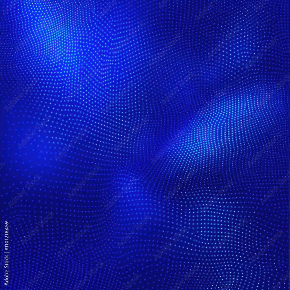 Aufkleber abstract blue digital wave pattern with dotted texture, creating a sense of depth and fluidity.