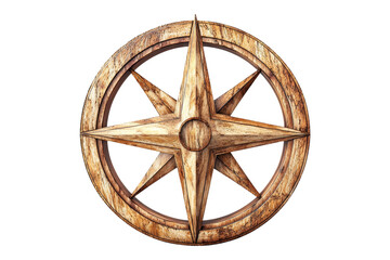Nature-inspired vintage compass wooden art for adventurous interiors