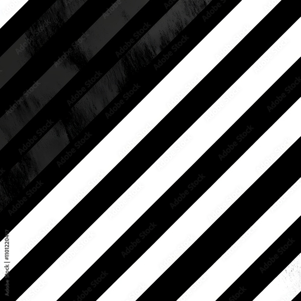 Poster a dynamic pattern featuring bold black and white diagonal stripes, creating a visually striking effe