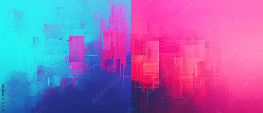Aufkleber a vibrant gradient blend of blue and pink colors creating an abstract background for modern design p
