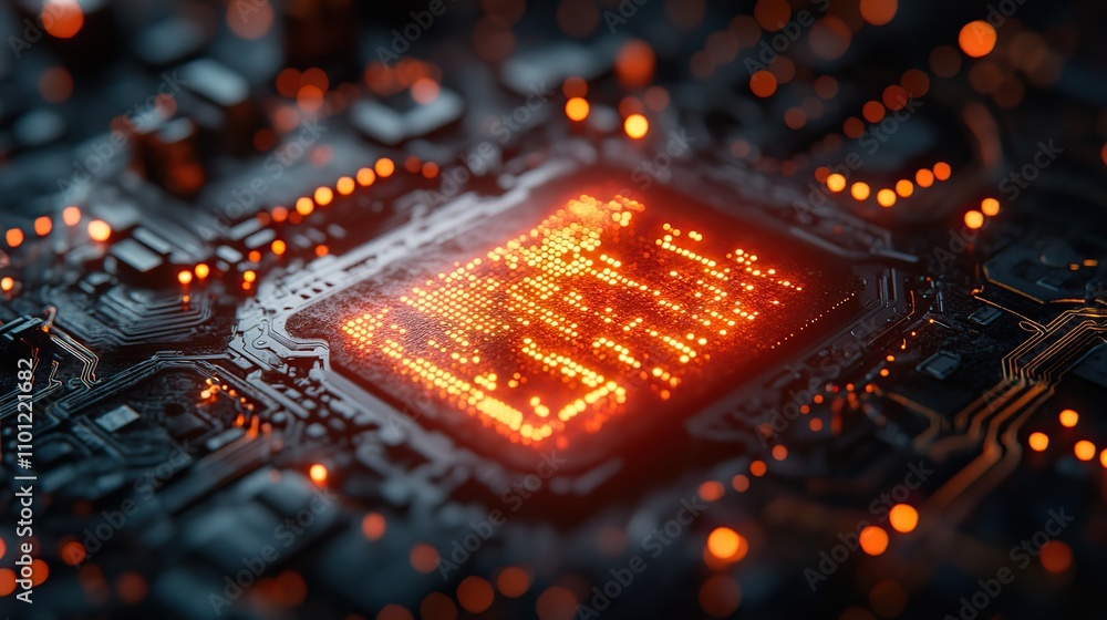 Poster fingerprint and technology background rendering