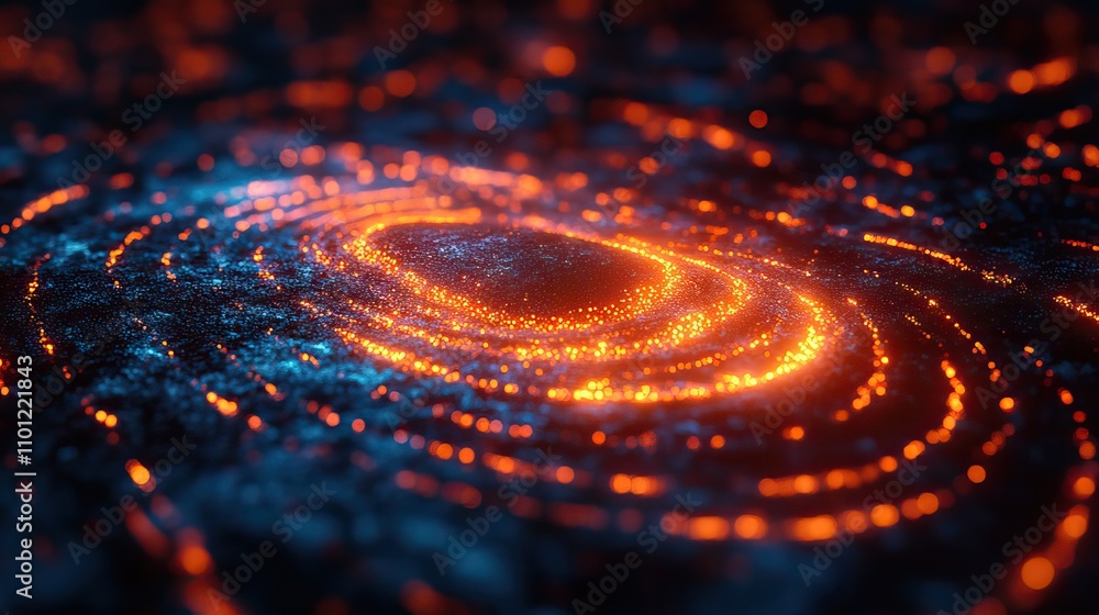 Poster fingerprint and technology background rendering
