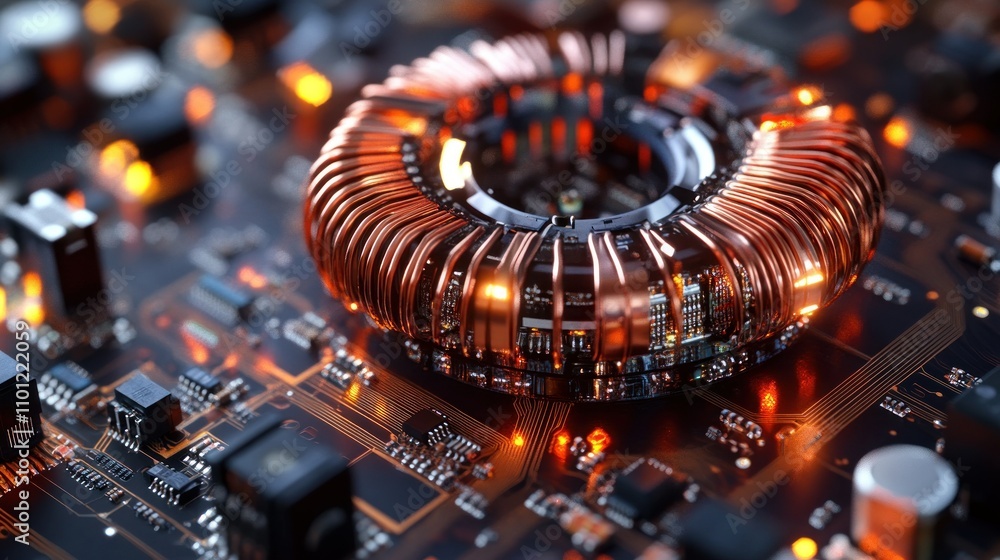 Poster the transformer on the pcb has copper coils wrapped around the core. pcb are filled with electrolyti