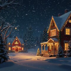 Fototapeta premium Christmas night in the city