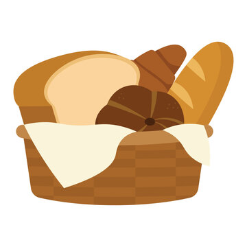 Bakery Bread Basket Illustration - 08
