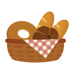 Bakery Bread Basket Illustration - 06