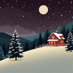 Fototapeta premium Christmas night in the city