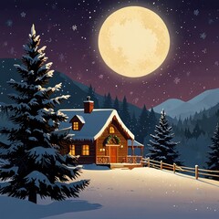 Fototapeta premium Christmas night in the city