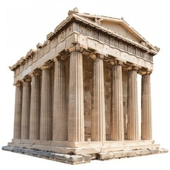 Obraz premium The temple of hephaestus, an ancient greek temple, is a remarkable example of doric architecture, showcasing intricate carvings and towering columns