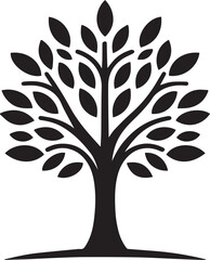 Obraz premium Botanic tree logo mark design. Organic nature icon. Natural plant emblem