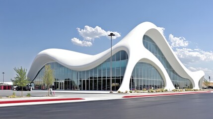 Fototapeta premium Futuristic Architectural Masterpiece in the City Landscape