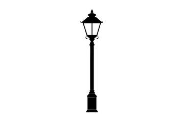 street lamp isolated on white 