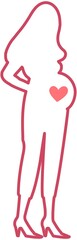 Pregnant Woman Line icon
