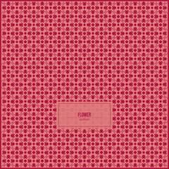 beautiful flower design with monochrome red color style