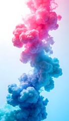 Fototapeta premium Mesmerizing Abstract Art: Colorful Ink Flowing in Water with Soft Gradients