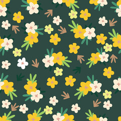 Obraz premium Beautiful Floral Pattern on the background Sweet floral pattern is suitable for fashion